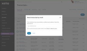 Modal window called Send transcript by email. States that the institution has not provided a verified email address. There's a field to enter the email address. 